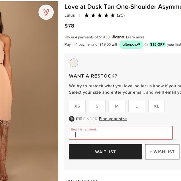 Lulu's fringed midi-dress one-shouldered - Picture 1 of 6